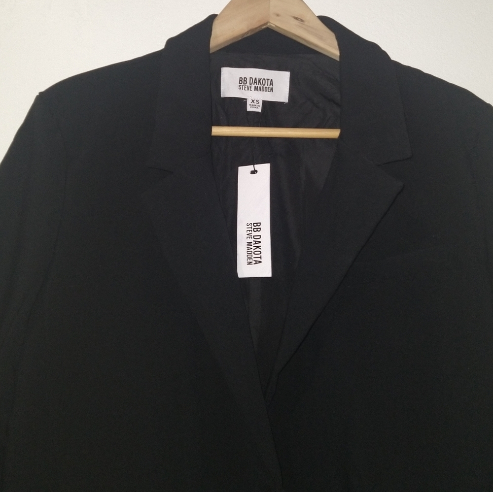 NWT BB DAKOTA x STEVE MADDEN Black Eyelet Cutout Blazer - Picture 8 of 9